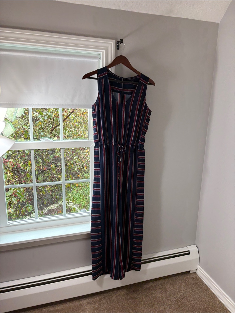 Tommy Hilfiger Navy Striped Sleeveless Jumpsuit